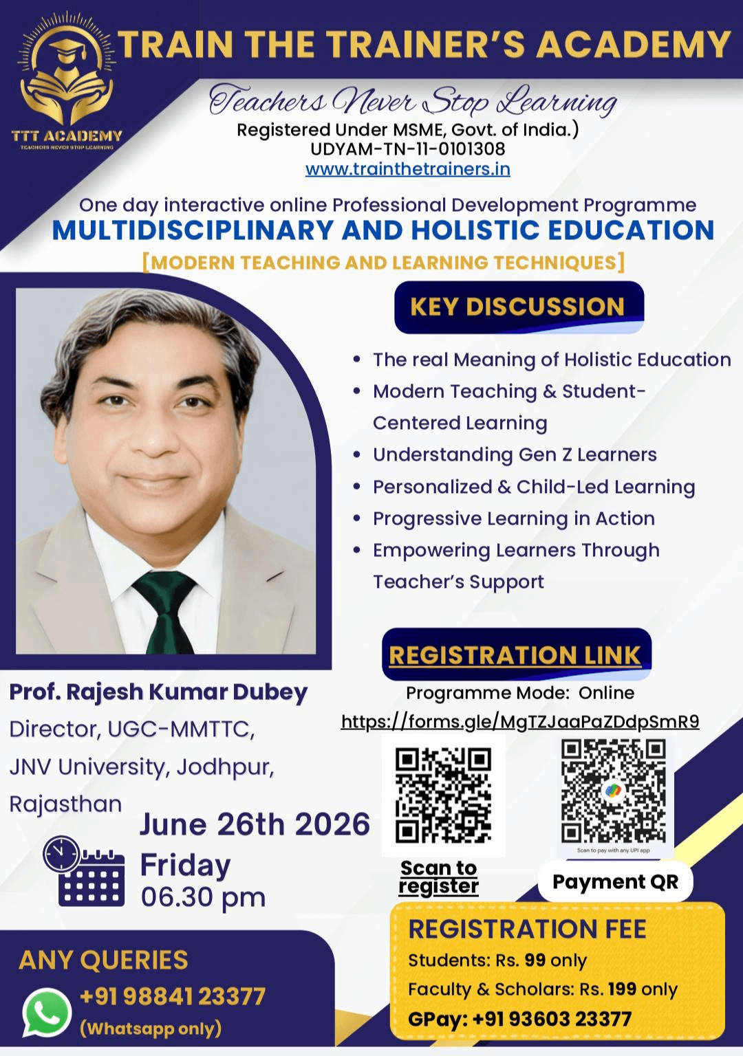 Multidisciplinary and Holistic Education poster