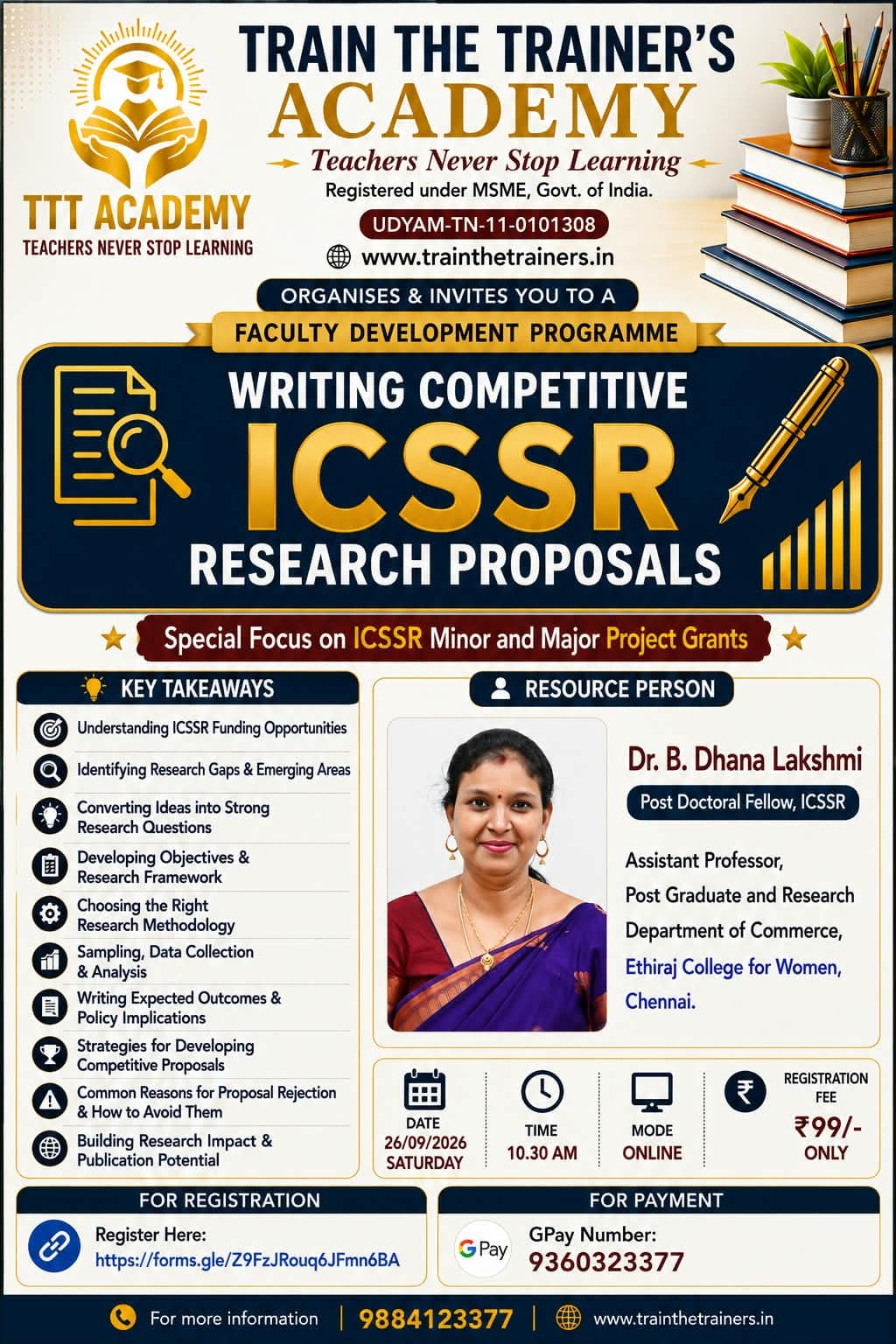 Writing Competitive ICSSR Research Proposals poster