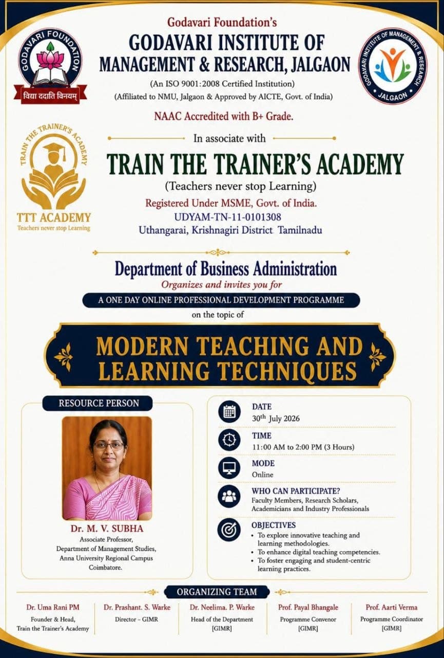 Modern Teaching and Learning Techniques poster